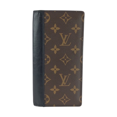 LOUIS VUITTON ルイヴィトン モノグラム マカサー ポルトフォイユ ブラザ ブラウン シルバー金具 PVC 長財布 ロングウォレット 603548 【中古】