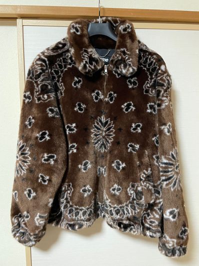 Supreme Bandana Faux Fur Bomber Jacket "Brown"