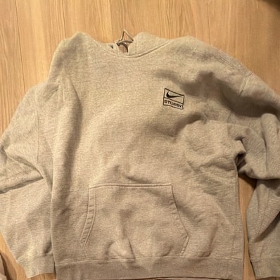 Stussy × Nike NRG Washed Hoodie (US Size) "Grey" DJ9488-063