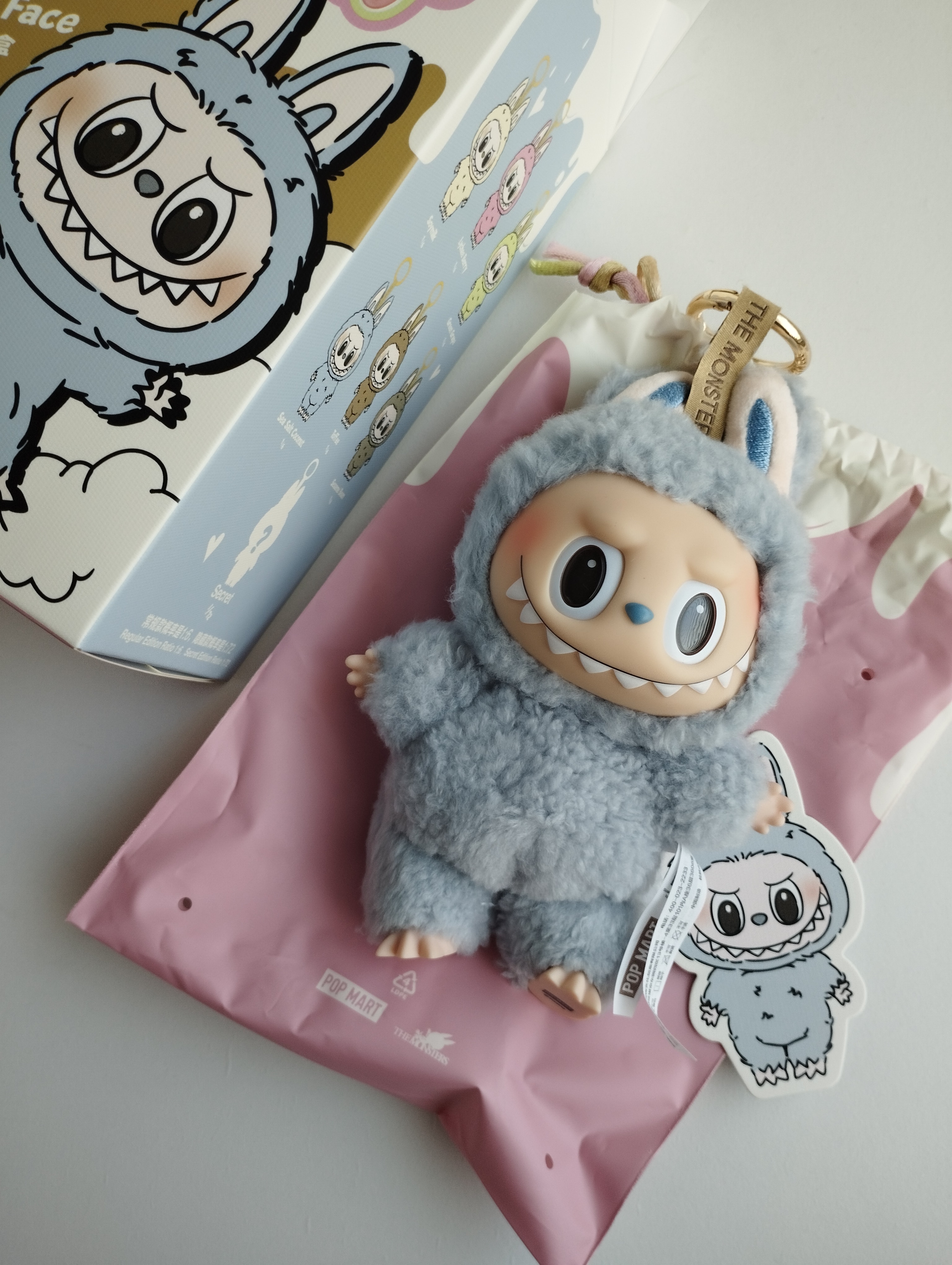 POP MART THE MONSTERS (LABUBU) Exciting Macaron Plush Series SEA SALT COCONUT