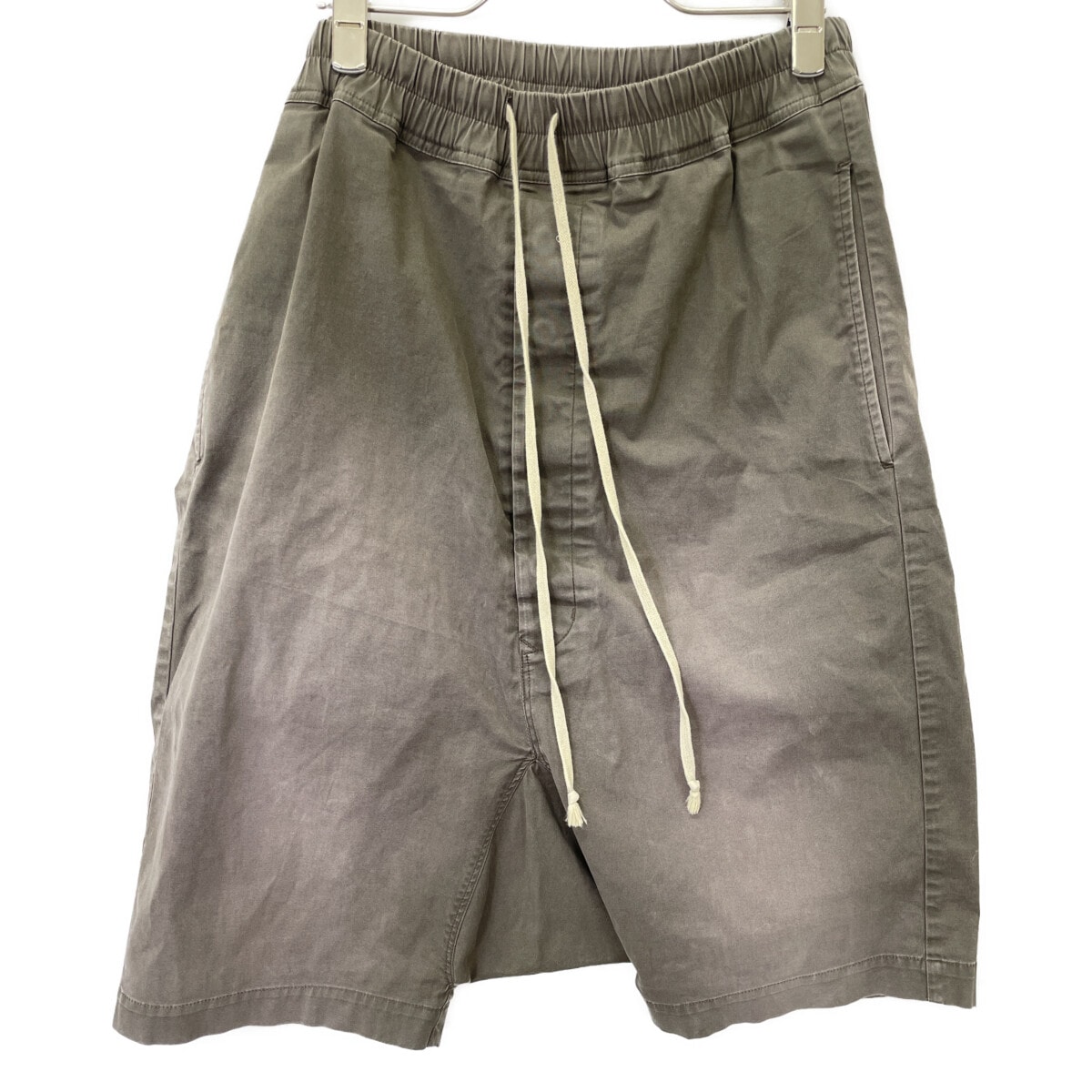 リックオウエンス RU20S7384-TE グレー サルエル ハーフパンツ IT36