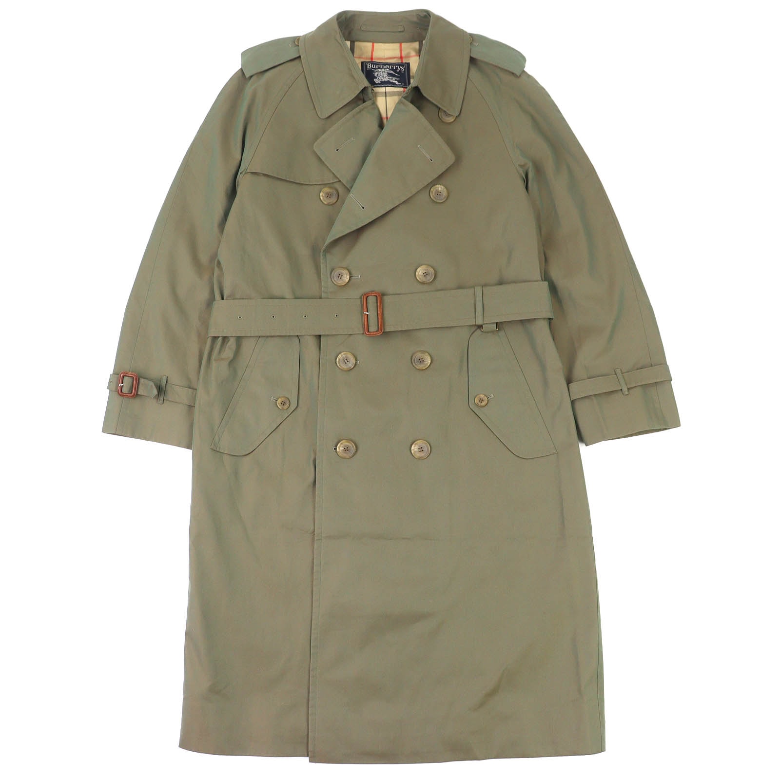 極美品 バーバリー トレンチコート 裏地ノバチェック柄 玉虫色 96 180