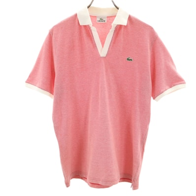 LACOSTE ラコステ 半袖 スキッパーカラー ポロシャツ 4 レッド