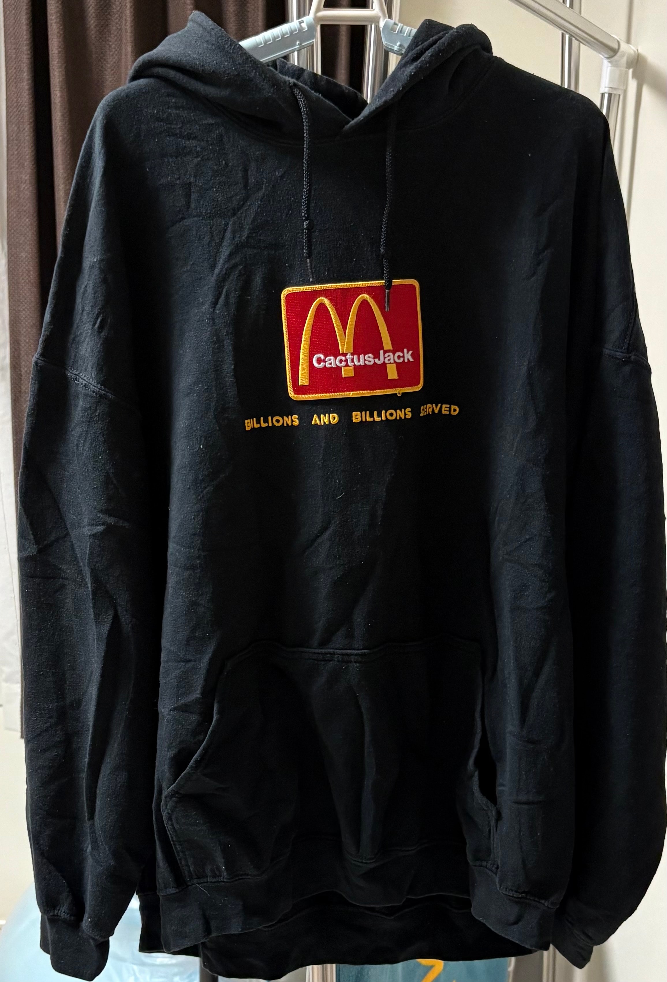 Travis Scott Cactus Jack x McDonald's Billions Served Hoodie "Washed Black"