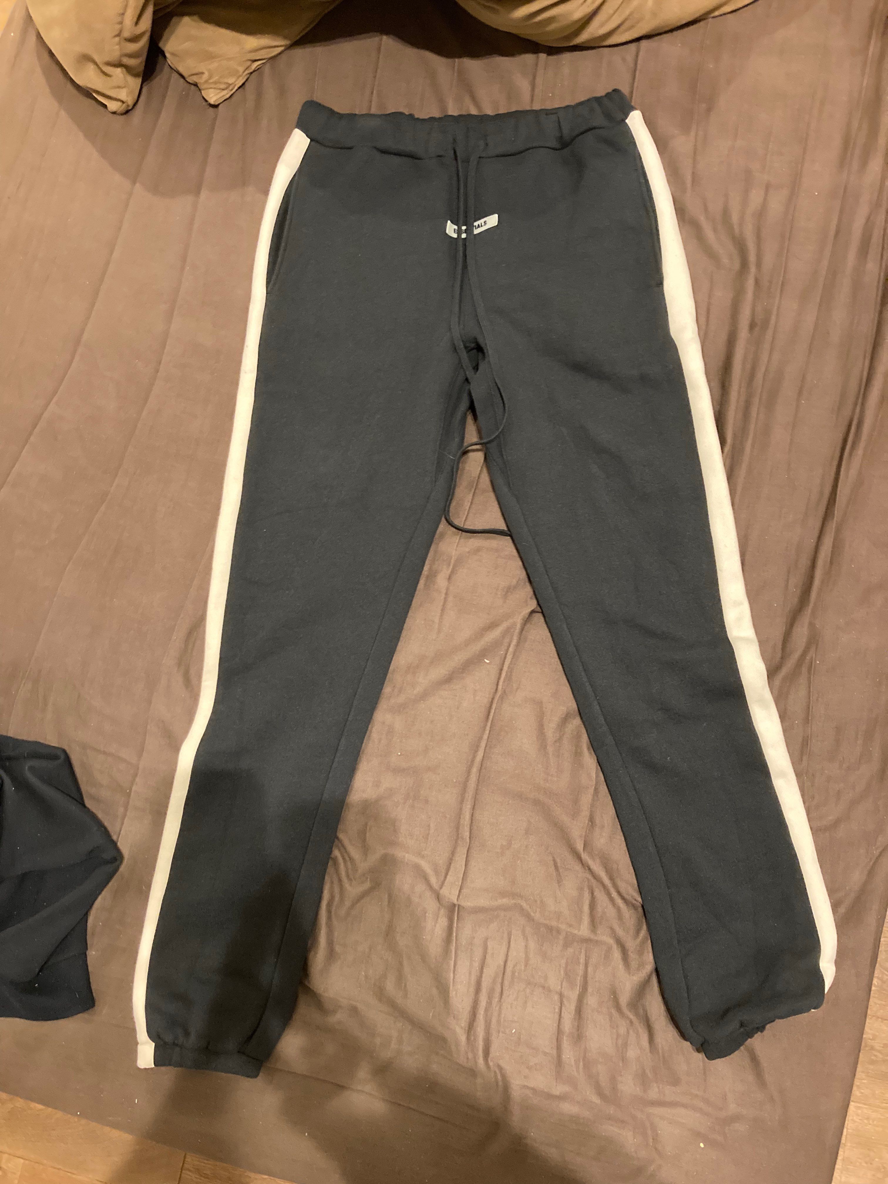 FEAR OF GOD ESSENTIALS Side Stripe Sweatpants (FW19) "Black"