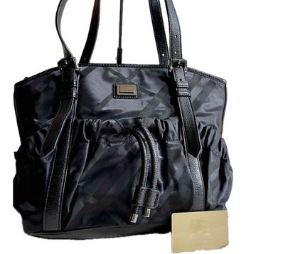 BURBERRY バーバリー 黒 メガチェック トートバッグ