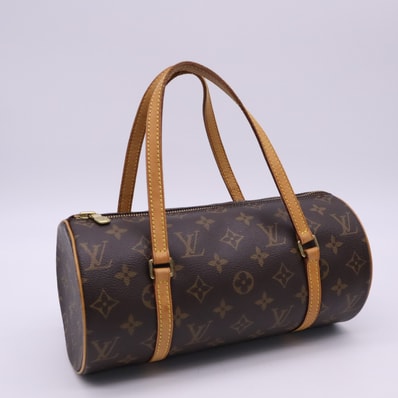 LOUIS VUITTON ルイ・ヴィトン モノグラム パピヨン26 M51386 ハンドバッグ ブラウン ベージュ コーティングキャンバス レザー レディース