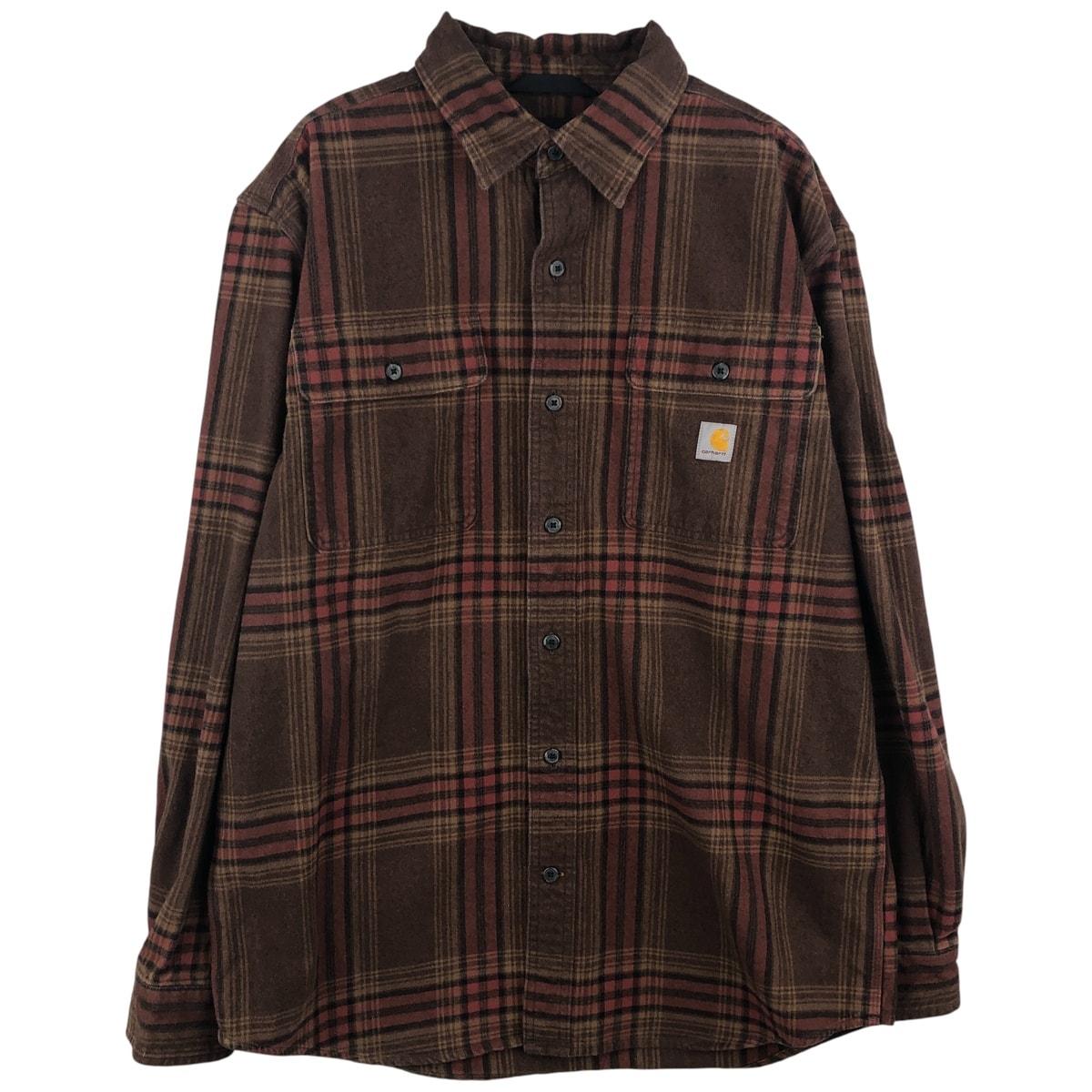 古着 カーハート Carhartt Loose Fit 長袖 フランネルチェックシャツ メンズM相当/eaa609440
