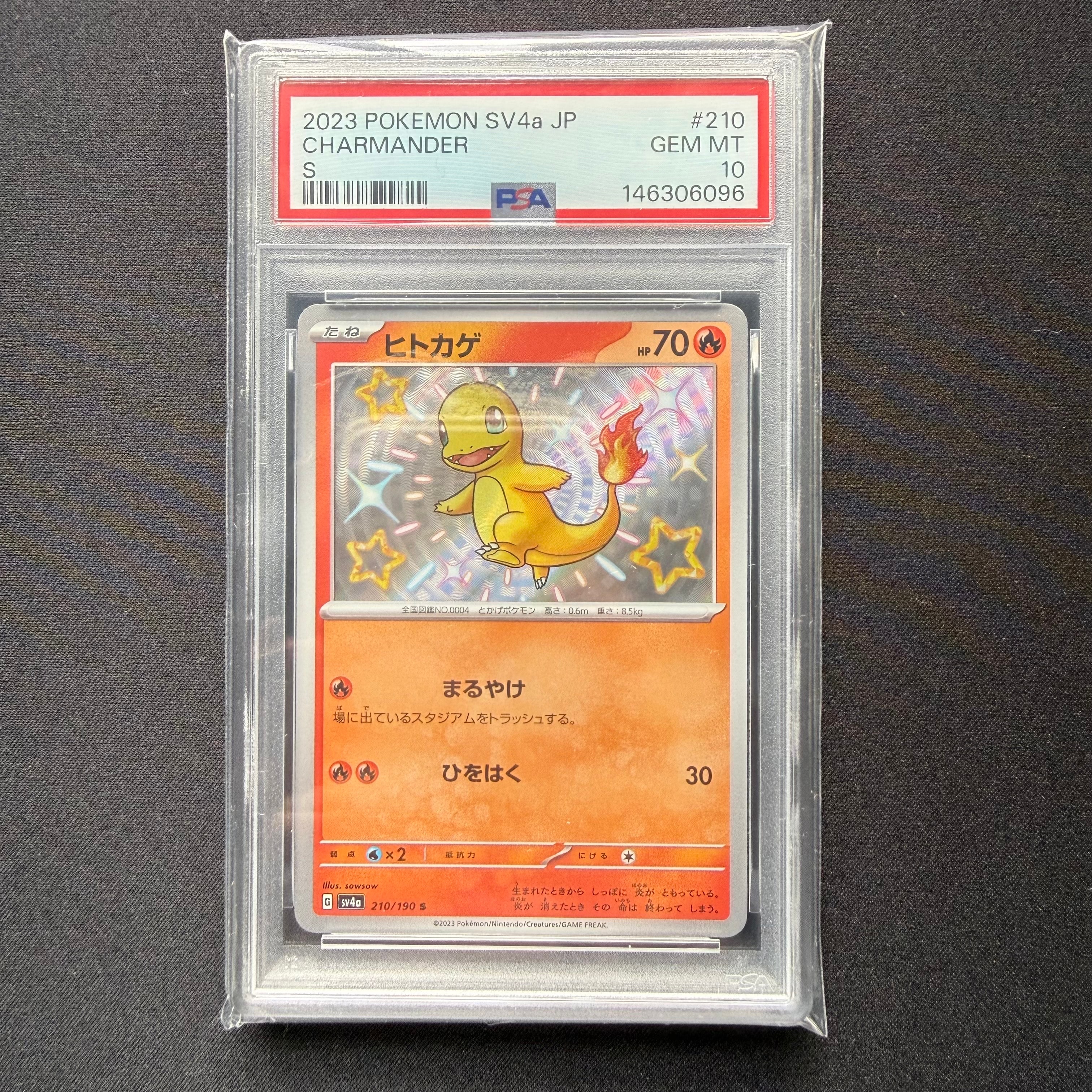 PSA10】ヒトカゲ S[SV4a 210/190](ハイクラスパック「シャイニー