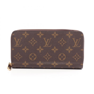 ルイ・ヴィトン LOUIS VUITTON ジッピーウォレット モノグラム ローズバレリーヌ ラウンド長財布 財布 PVCコーティングキャンバス レザー モノグラム ローズバレリーヌ レディース ブラウン系 / ピンク系 M41894