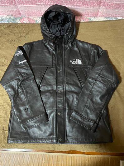 Supreme x The North Face Leather Mountain Parka "Black"