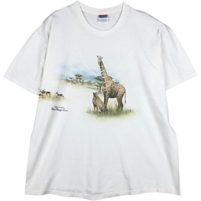 古着 00年代 ヘインズ Hanes HEAVYWEIGHT アニマルTシャツ メンズXL相当/eaa646508