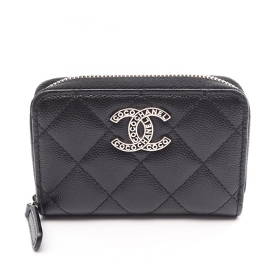 シャネル CHANEL マトラッセ コインケース 財布 キャビアスキン(グレインドカーフ) レディース ブラック系 AP3830 【中古】