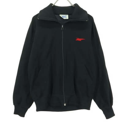 asics アシックス 90s オールド ワンポイントロゴ 長袖 トラックジャケット S ブラック ジャージ