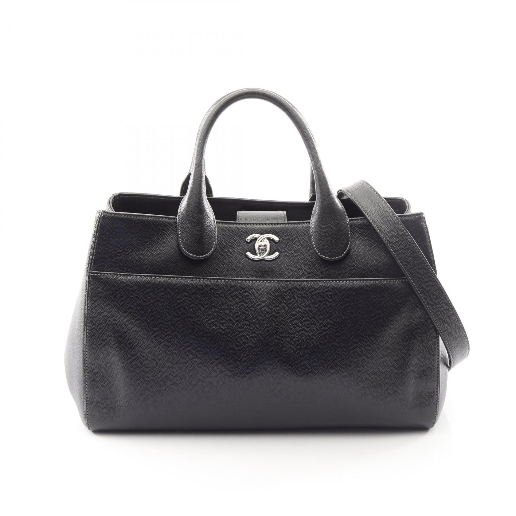 シャネル CHANEL ココマーク 2WAY トートバッグ バッグ キャビアスキン(グレインドカーフ) レディース ブラック系 【中古】