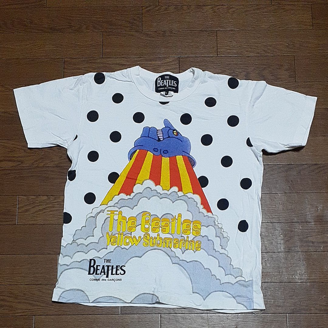 コムデギャルソン x ビートルズ プリンテッド Tシャツ "ホワイト"