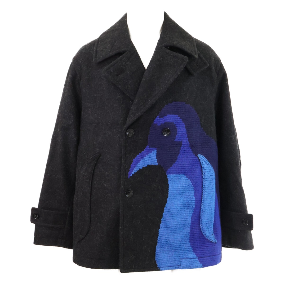 シンヤコヅカ 【美品/25年製】2502SK01E P(ENGUIN) COAT WITH EMBROIDERY ピー M