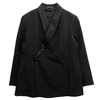 Dior ディオール ジャケット 20SS 943C217A4608 コットン レーヨン デジタルカモ 総柄 ダブル スモーキング ジャケット ブラック系 48【美品】【中古】