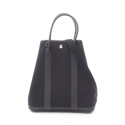 エルメス HERMES ガーデンファイルPM トートバッグ バッグ トワルミリタリー / ヴァッシュハンター トワルミリタリー Y刻印(2020年製造) レディース ブラック系 【中古】
