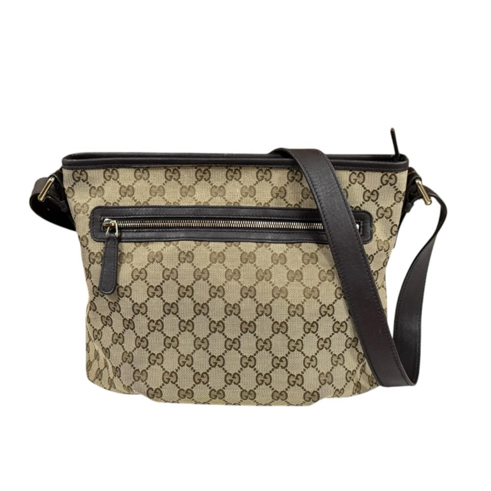 グッチ GGキャンバス ショルダーバッグ GGキャンバス 388930 ベージュ レディース GUCCI  中古