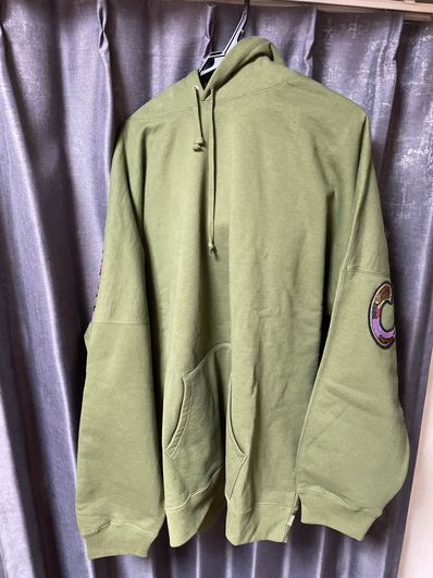 Supreme Beaded Hooded Sweatshirt "Olive"