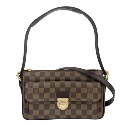 LOUIS VUITTON ルイヴィトン 2WAY ラヴェッロGM ショルダーバッグ ハンドバッグ 肩掛け 斜め掛け N60006 ダミエキャンバス ブラウン 茶 ゴールド金具 レディース【中古品】