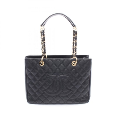 シャネル CHANEL マトラッセ グランドショッピング GST トートバッグ バッグ キャビアスキン(グレインドカーフ) レディース ブラック系 A50995 【中古】