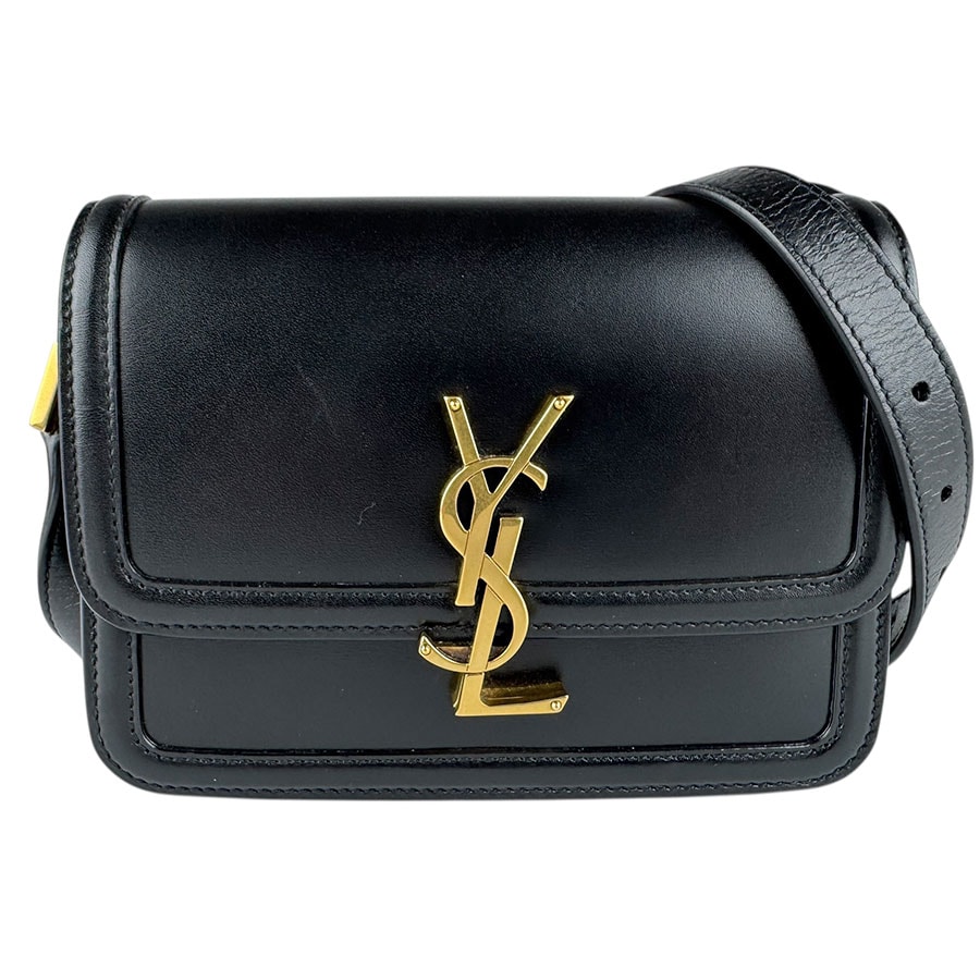 サンローラン SAINT LAURENT ショルダーバッグ ソルフェリーノ レザー ブラック レディース【中古】 z9003
