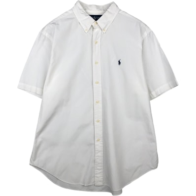 古着 ラルフローレン Ralph Lauren CLASSIC FIT クラシックフィット 半袖 ボタンダウンシャツ メンズXL相当/eaa641054