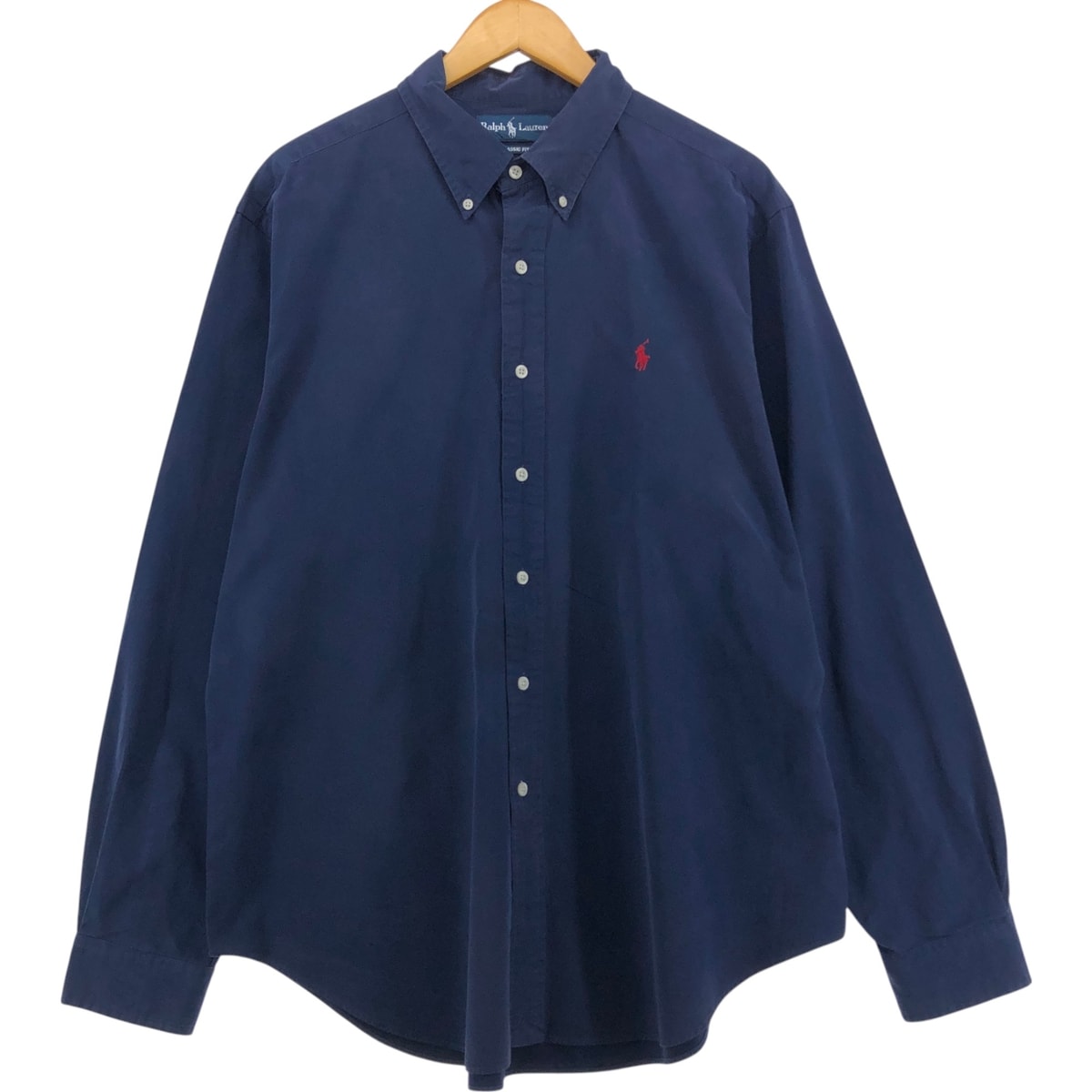 古着 ラルフローレン Ralph Lauren CLASSIC FIT クラシックフィット 長袖 ボタンダウンシャツ メンズXL相当/eaa561017