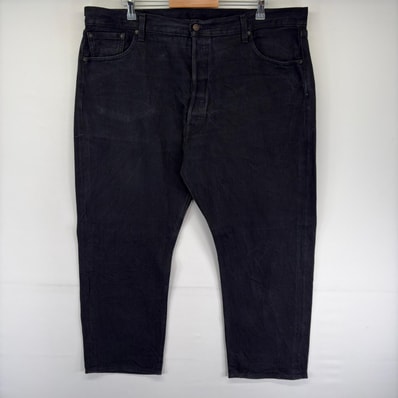 古着 リーバイス Levi's デニム パンツ Gパン ブラックデニム 501 ストレート ボタンフライ 5ポケット w44 L30 ブラック系 メンズ
