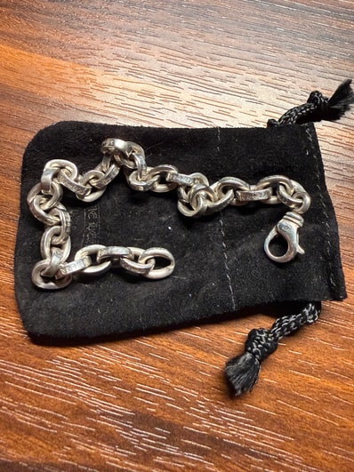 Chrome Hearts Large Paper Chain Bracelet "Silver"