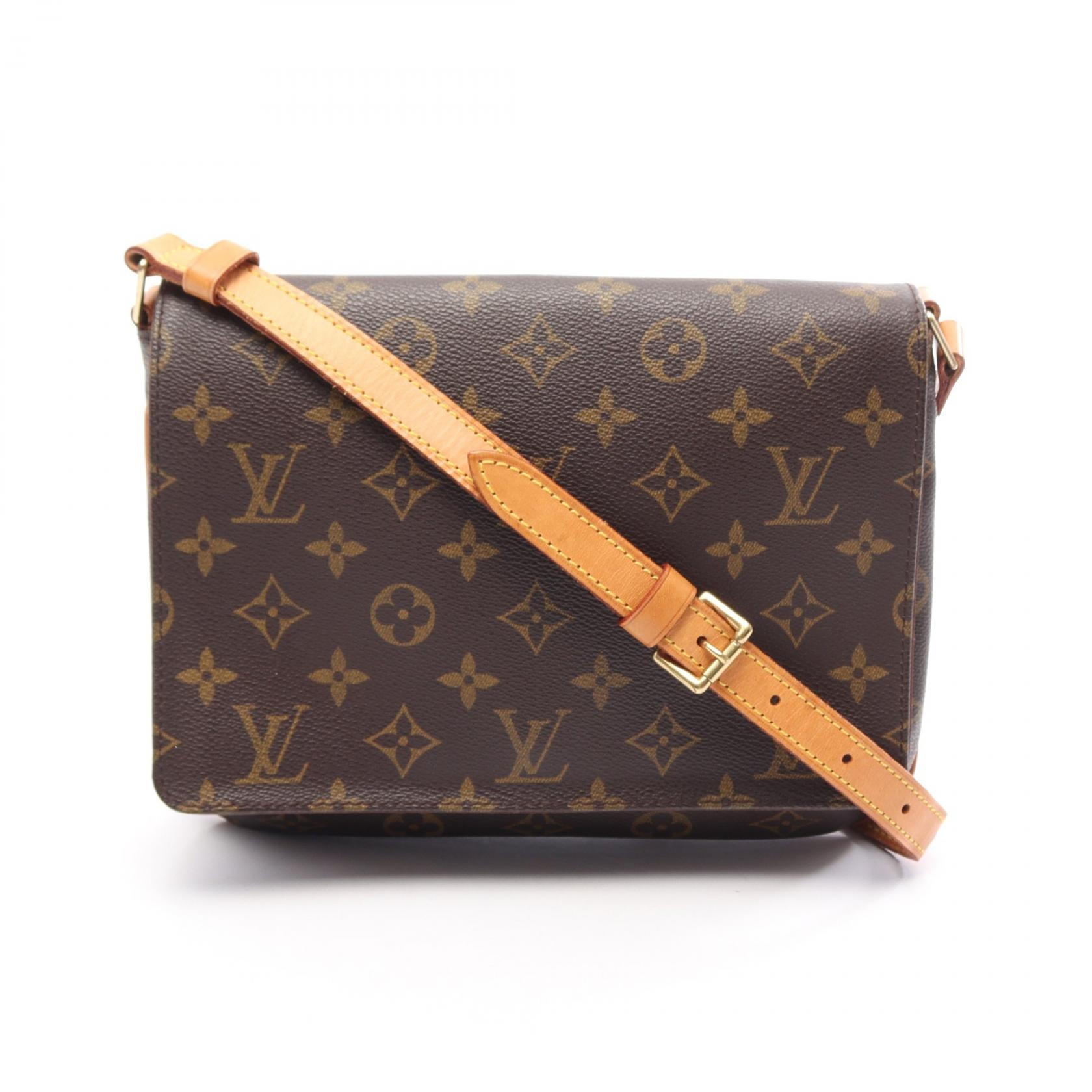 ルイ・ヴィトン LOUIS VUITTON ミュゼットタンゴ ショートストラップ ショルダーバッグ バッグ PVCコーティングキャンバス レザー モノグラム レディース ブラウン系 M51257 【中古】
