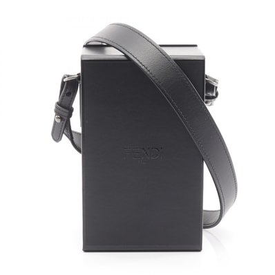 フェンディ FENDI ボックス ショルダーバッグ バッグ レザー レディース ブラック系 7VA519 【中古】