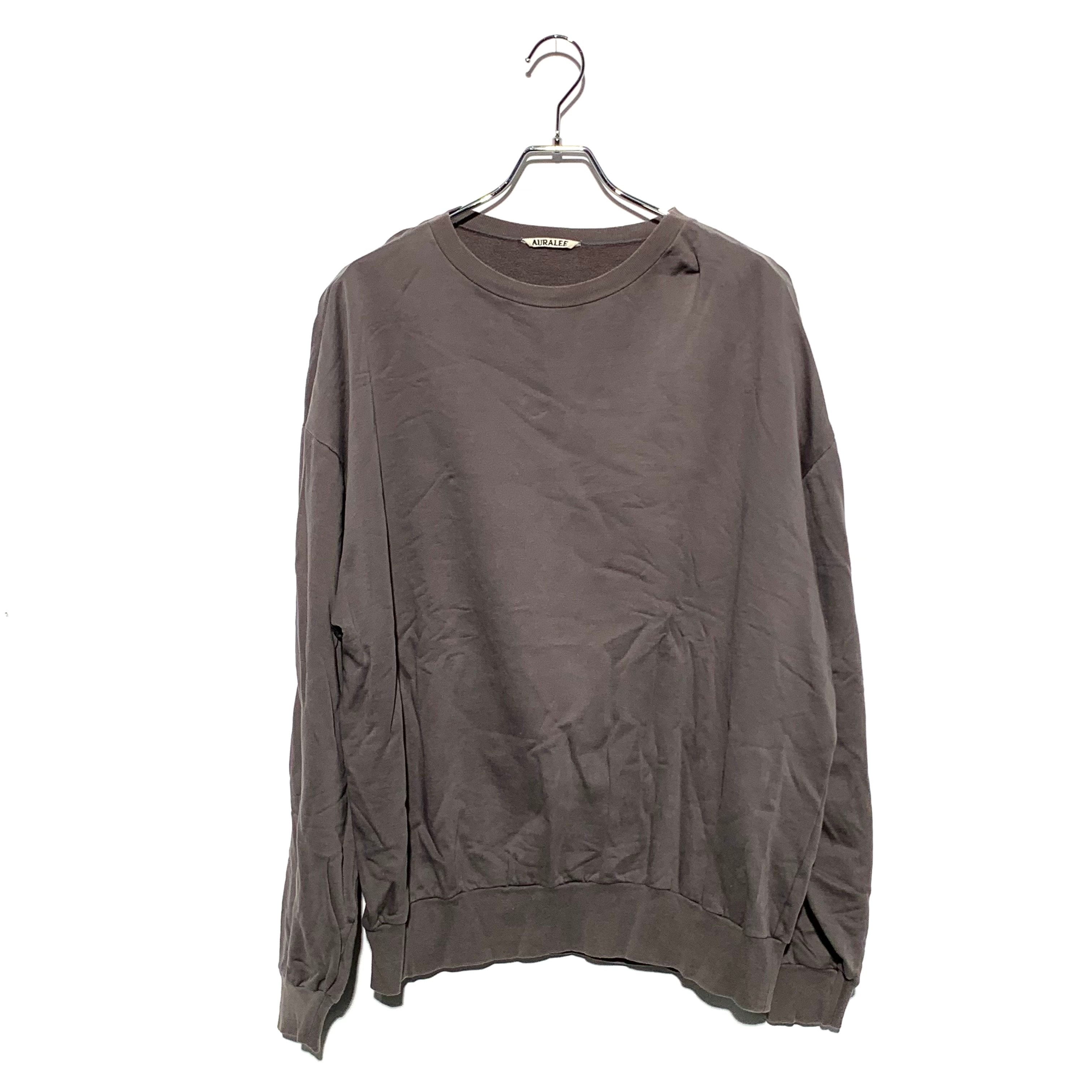 AURALEE ELASTIC HIGH GAUGE SWEAT P/O gray