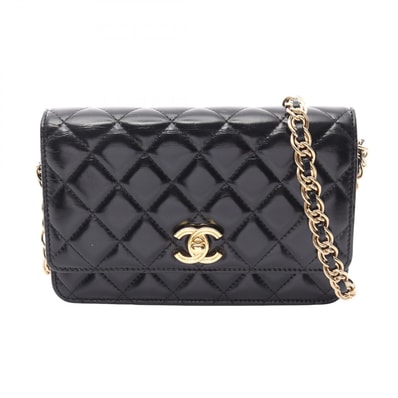 シャネル CHANEL マトラッセ ショルダーバッグ バッグ レザー レディース ブラック系 AP3310 【中古】