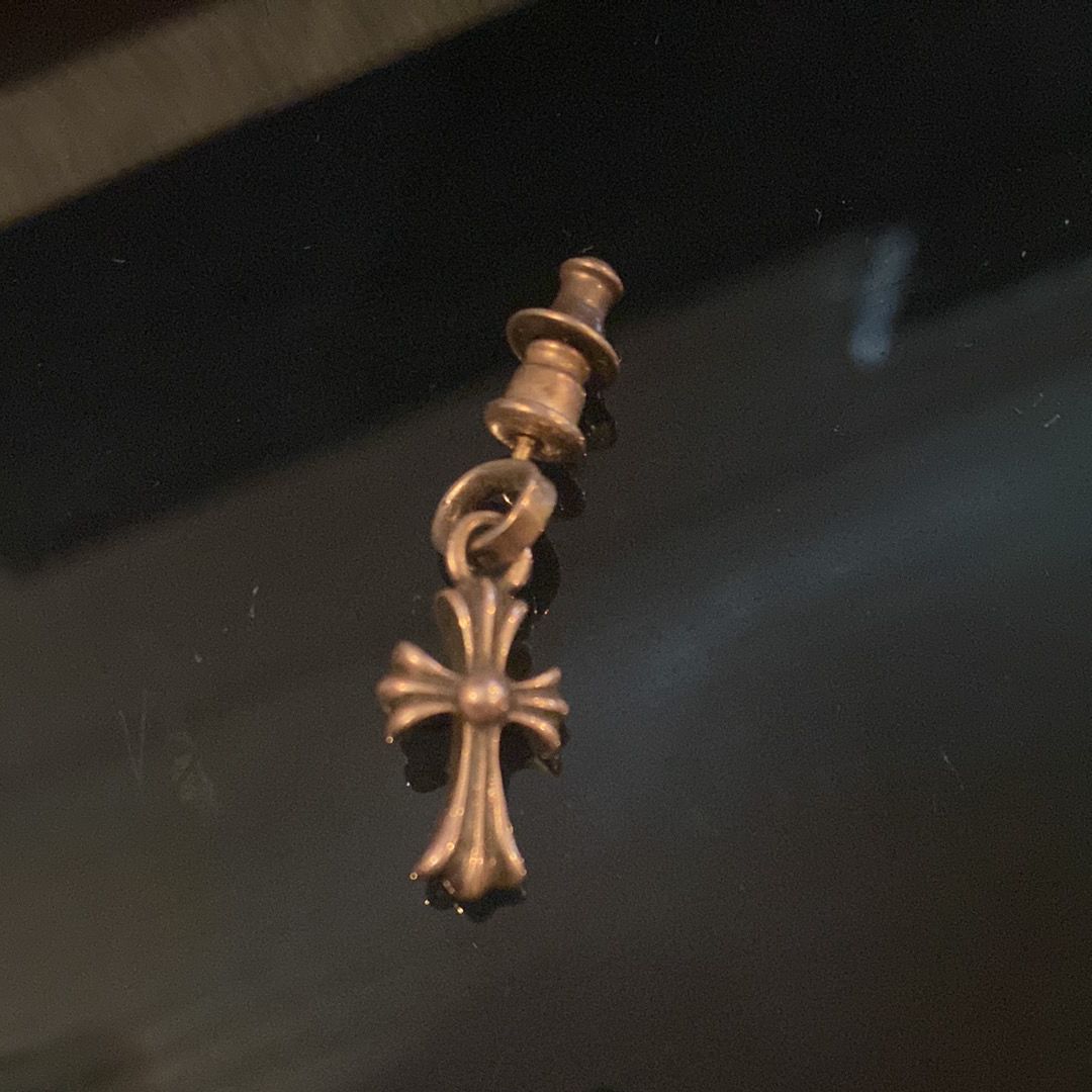 Chrome Hearts # 2 CH Cross Fat Stud Earrings "Silver"