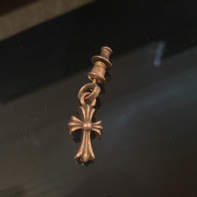 Chrome Hearts # 2 CH Cross Fat Stud Earrings "Silver"