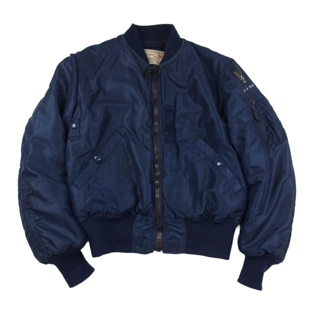 The REAL McCOY'S ザリアルマッコイズ ジャケット TYPE B-15C MODIFIED モディファイド ミリタリー フライト ジャケット ネイビー系 34【中古】