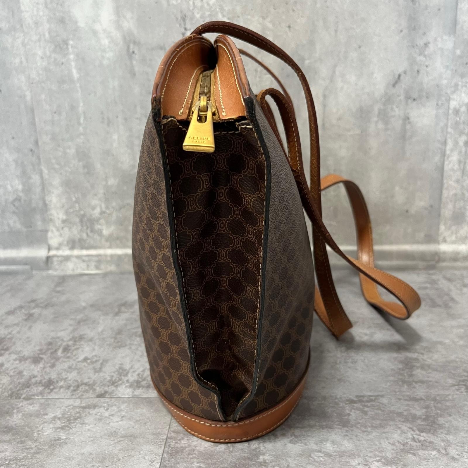 C (やや傷や汚れあり)】【CELINE】セリーヌ トートバッグ マカダム柄