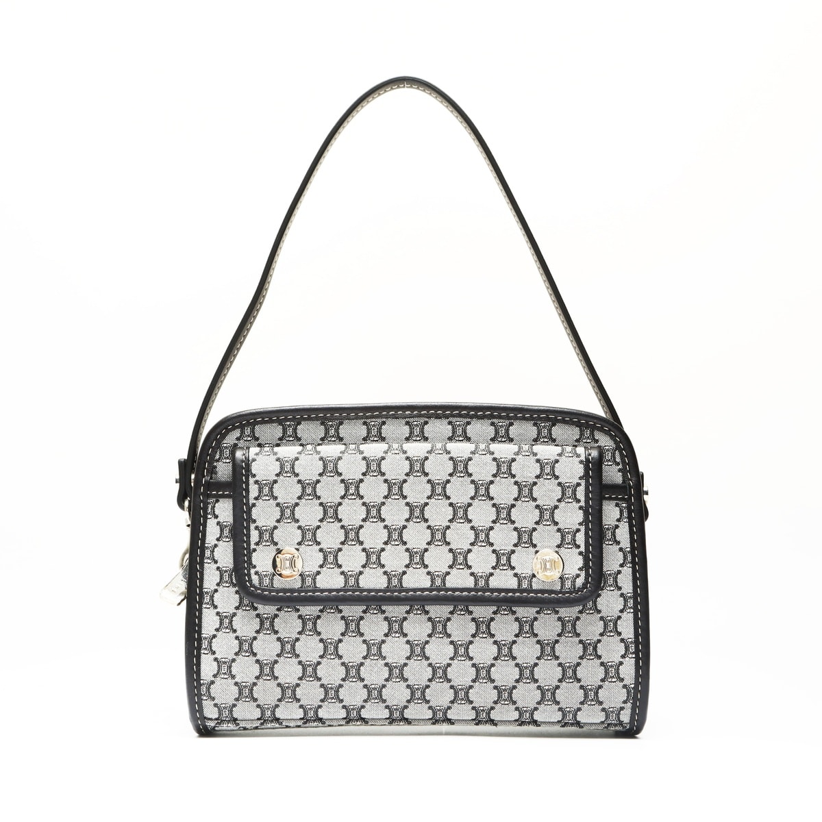 セリーヌ CELINE マカダム キャンバス ハンドバッグ【中古】