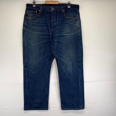 古着 リーバイス Levi's デニム パンツ ストレート 501 髭 ジーパン ボタンフライ 大きいサイズ w40 L30 ブルー系 メンズ