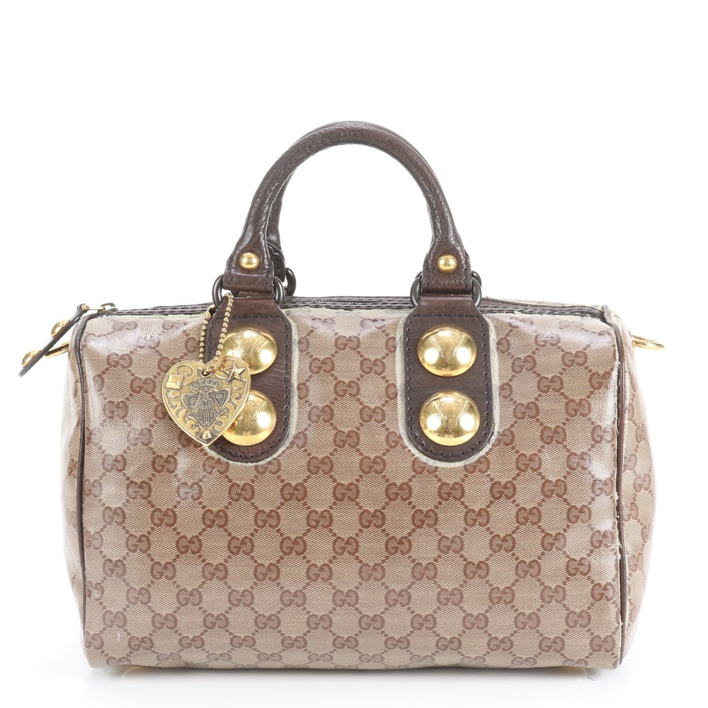 ■美品 グッチ GGクリスタルミニ ボストン 207297 ハンドバッグ