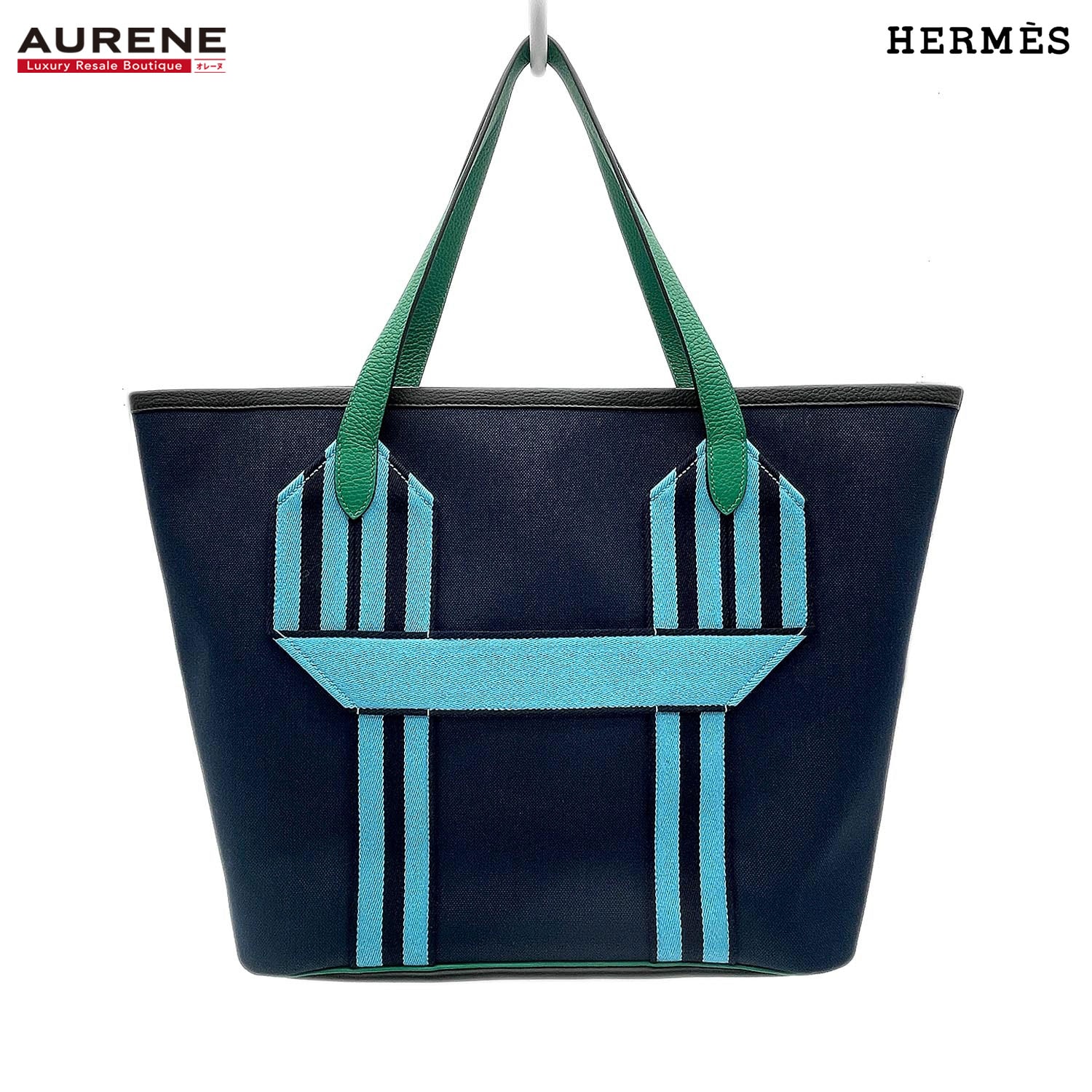 HERMES エルメス トートバッグ ハンドバッグ ピュールサングル 2022年製 トリヨンクレマンス トワルミリタリー 35 ネイビー メンズ
【中古】