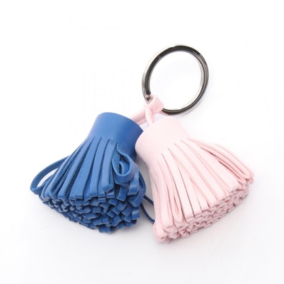 エルメス HERMES カルメン ウノドス チャーム アクセサリー レザー アニョーミロ アニョーミロ レディース ブルー系 / ピンク系 【中古】