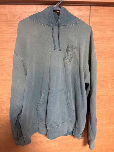 Supreme Overdyed S Logo Hooded Sweatshirt "Teal"