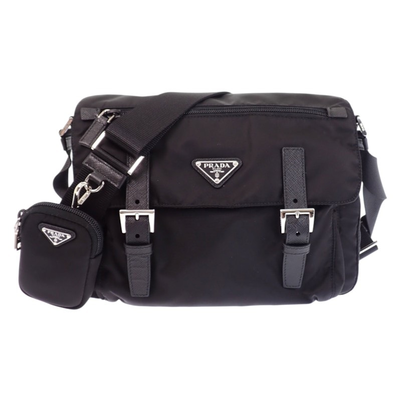 プラダ Re-Nylon ショルダー 1BD953 ブラック【中古】【Aランク】