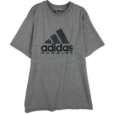 古着 90~00年代 アディダス adidas RUNNING ロゴプリントTシャツ メンズM相当/eaa638969