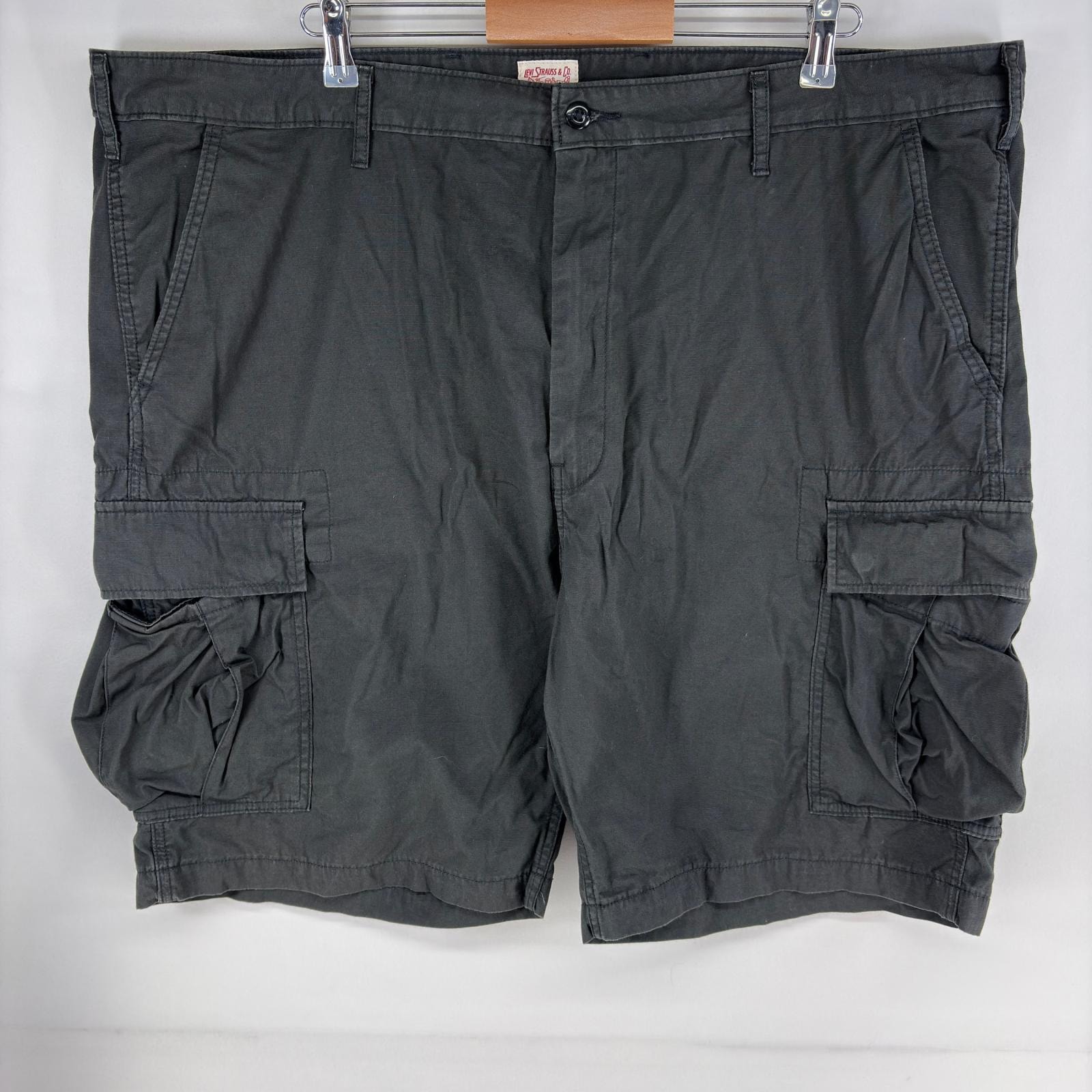 古着 リーバイス Levi's パンツ カーゴ リップストップ ショーツ ハーフパンツ ジップフライ 大きいサイズ w46  グレー系 メンズ