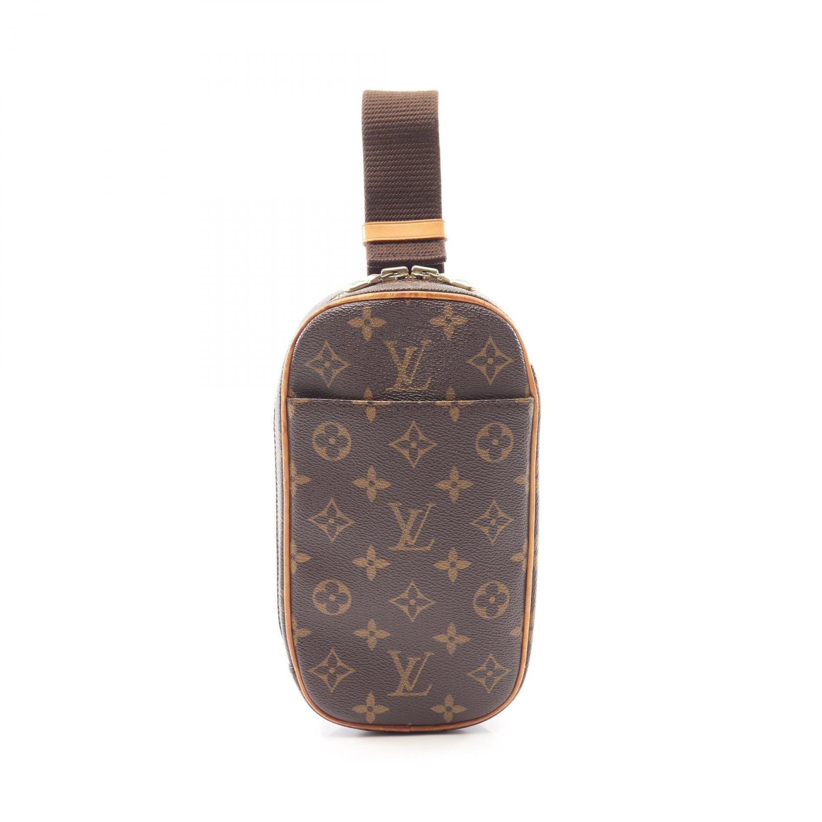 ルイ・ヴィトン LOUIS VUITTON ポシェットガンジュ ウエストバッグ ボディバッグ バッグ PVCコーティングキャンバス レザー モノグラム メンズ レディース ブラウン系 M51870 【中古】